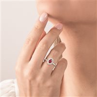 Ring Mirco Visconti Woman in White Gold Rubino 0.48 Ct IE87/B10R - IE87/B10R